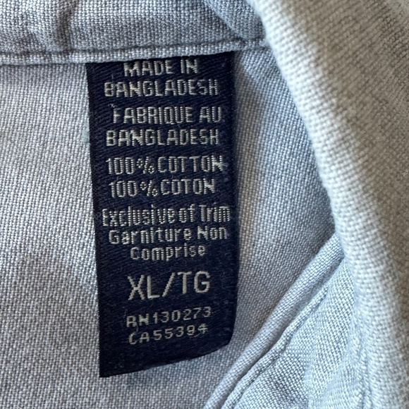 Wrangler Men's Short Sleeve Button Up Western Shirt‎ Gray X-Large Flap Pockets - Picture 7 of 12